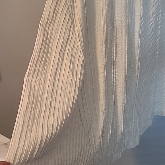 Anthropologie Sand Beige Textured A-line Sleeveless Midi Maxi Dress L Minimalist - Picture 12 of 16